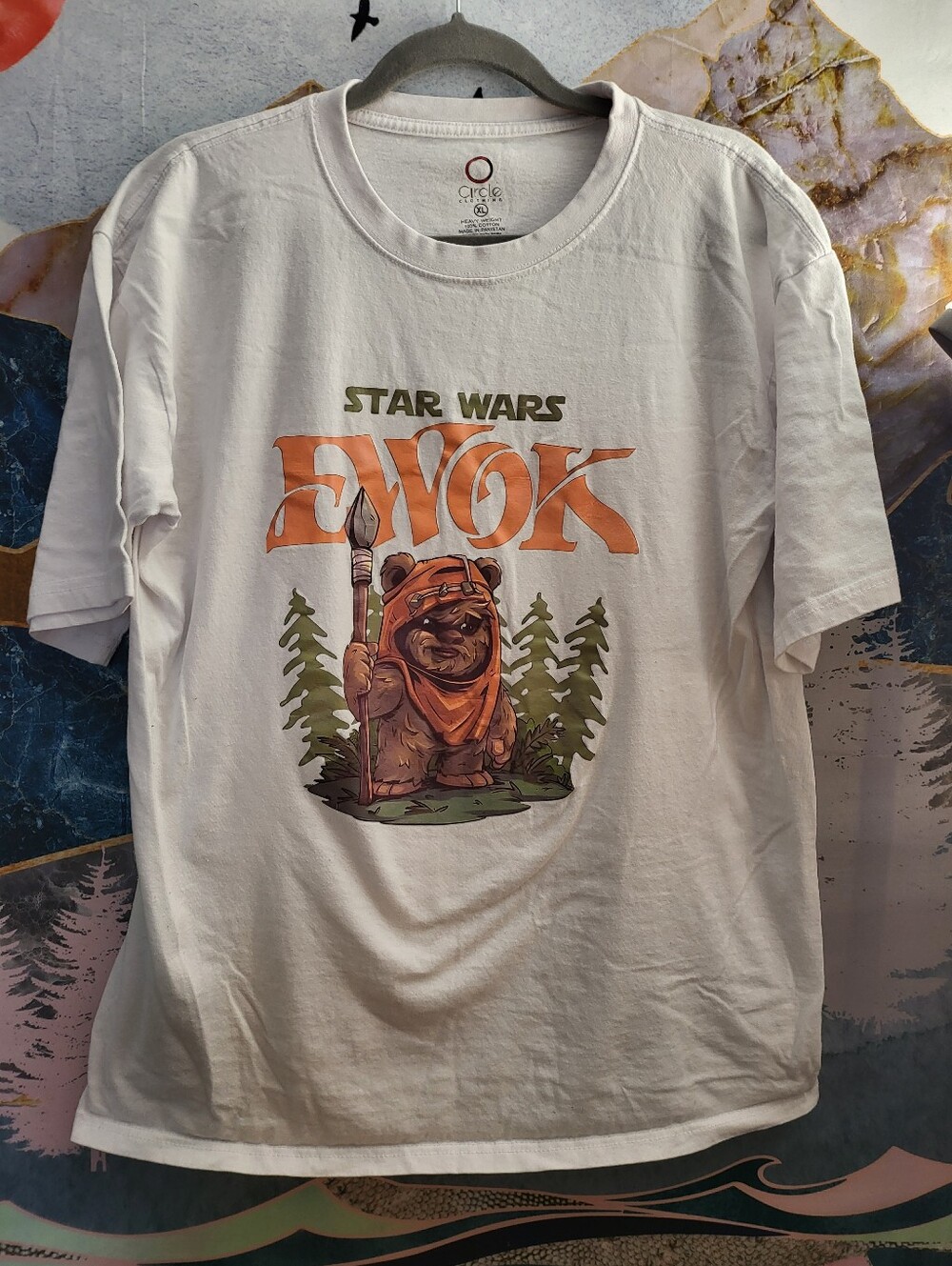 NWOT!.Star Wars Ewok Graphic Tee White
